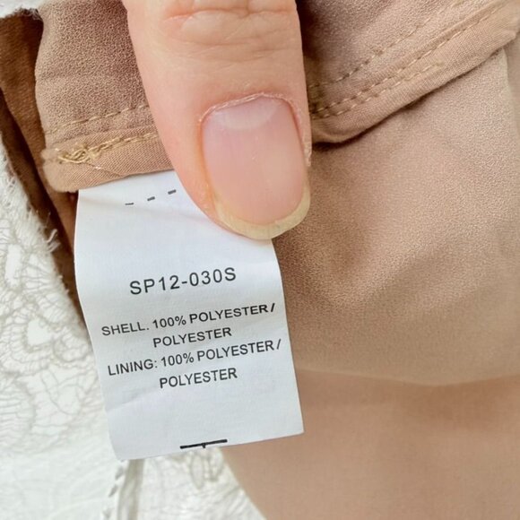 Self-Portrait Floral Lace Ruffled Skirt – White/Beige Size 0 - Picture 5 of 6